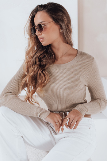 Damen Rippenpullover NOLVIE beige Dstreet MY2496