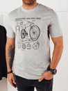 Bedrucktes graues Herren-T-Shirt Dstreet RX5395