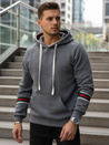Grauer Kapuzenpullover für Männer Dstreet BX5946