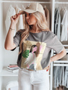 Damen T-shirt mit Aufdruck BRAVIS Farbe Braun DSTREET RY2617