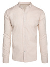 Herren Freizeithemd mit Stehkragen beige Dstreet DX2651