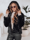 Damen Kurzmantel ELMIRIS schwarzer Pelzmantel Dstreet TY4995