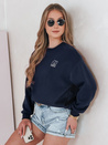 Damen Sweatshirt in Übergröße mit Stickerei SOFTSLON navy blau Dstreet BY1431