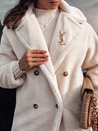 Damen Wintermantel LUXERII langes Fell beige Dstreet TY4691