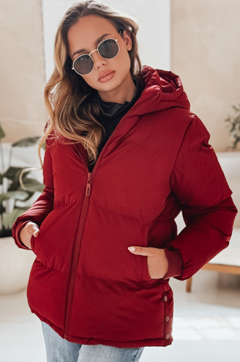 MISSFROST Damen Steppjacke mit Kapuze kastanienbraun Dstreet TY4960