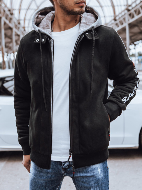 Herren Sweatshirt mit Aufdruck Farbe Schwarz DSTREET BX5612