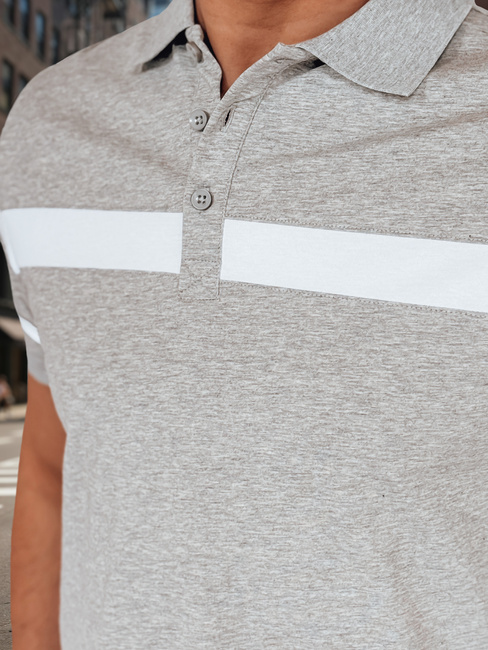 Herren Poloshirt mit Streifen grau Dstreet PX0629