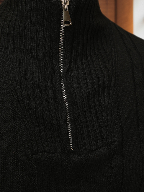 Herren Kragen Pullover schwarz Dstreet WX2328