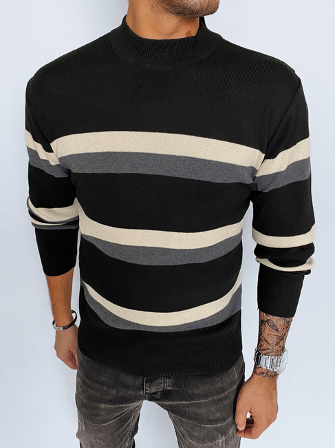 Herren Gestreifte Pullover Farbe Schwarz DSTREET WX2127