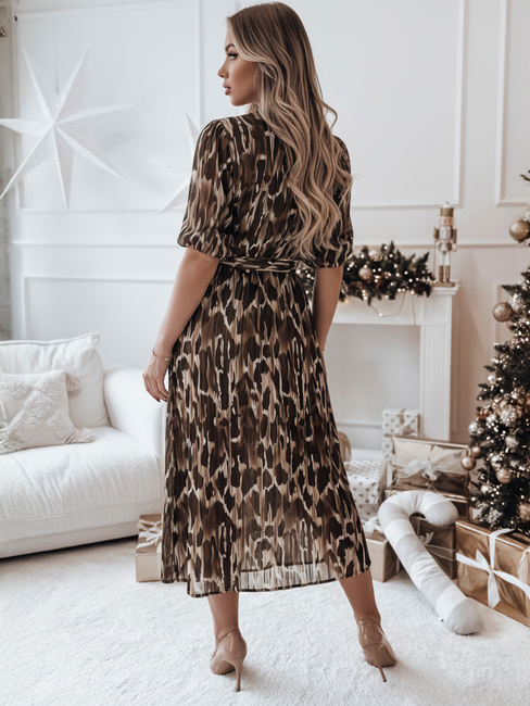 Einheitsgröße ANIMALIA Midikleid braun Dstreet EY2552