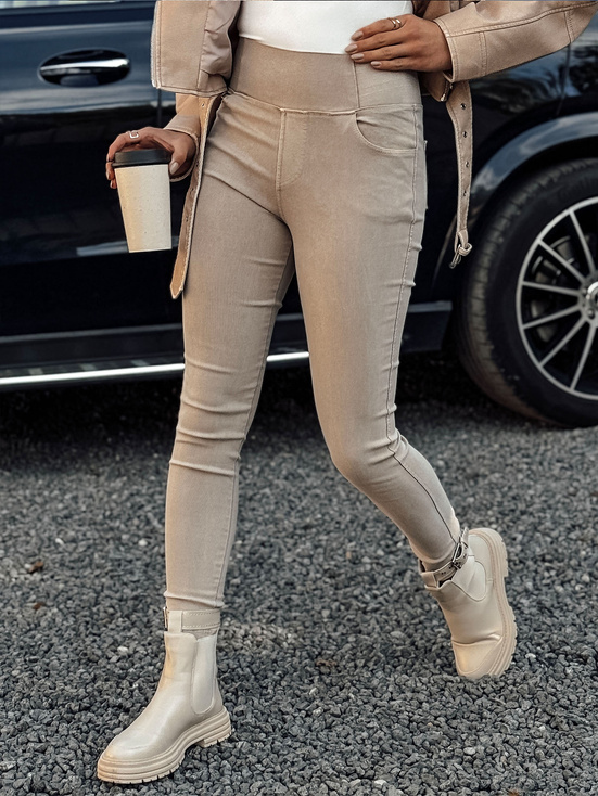 COZYVIBE Damen Leggings a'la Jeans beige Dstreet UY2188