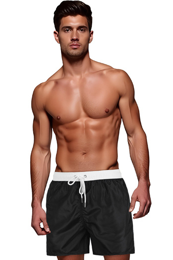 Schwarz-weiße Herren-Shorts Dstreet SX2513