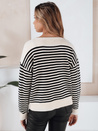 Gestreifter Damen-Pullover ELVARA beige Dstreet MY2523