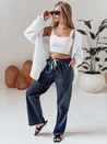 Damen Freizeithose mit weitem Bein BOHO DAY navy blau Dstreet UY2649