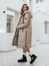 Damen Übergangsjacke ORVITA gesteppt mit Kapuze beige Dstreet TY5026