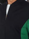 Herren Sweatshirt mit Reißverschluss und Stehkragen schwarz Dstreet BX5908