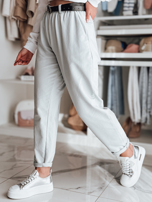 Damen Chinohose mit Gürtel TAILANDI hellgrau Dstreet UY2553