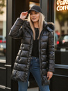 Gesteppte Damen Winterjacke mit Pelz SHINE schwarz Dstreet TY4483z