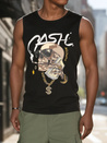 Männer ärmelloses T-Shirt schwarz Dstreet RX5653