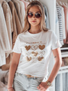 Damen Herz-T-Shirt LOVETIK weiß Dstreet RY2735