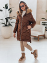 Damen Winterjacke VIRELIA gesteppt mit Kapuze braun Dstreet TY4936