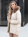 Damen Winterjacke mit Pelz ecru Dstreet TY5495