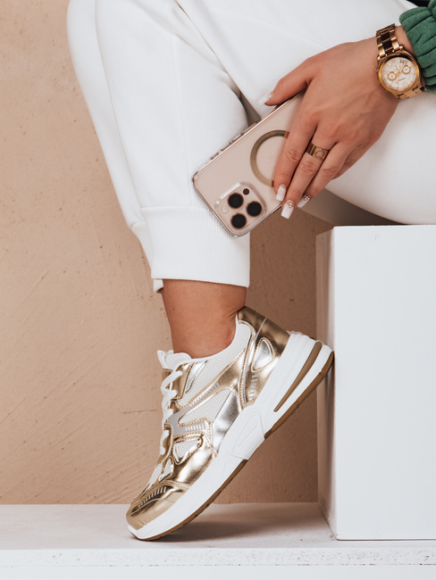 Damen flache Sohle ROYALFIT gold Dstreet Turnschuhe ZY0618