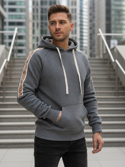 Grauer Herren-Kapuzenpullover Dstreet BX5945