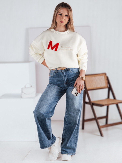 Damen Sweatshirt in Einheitsgröße AVENUE ecru Dstreet BY1353