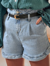 Damen Denim-Shorts mit Gürtel SHORT LOVER blau Dstreet SY0468