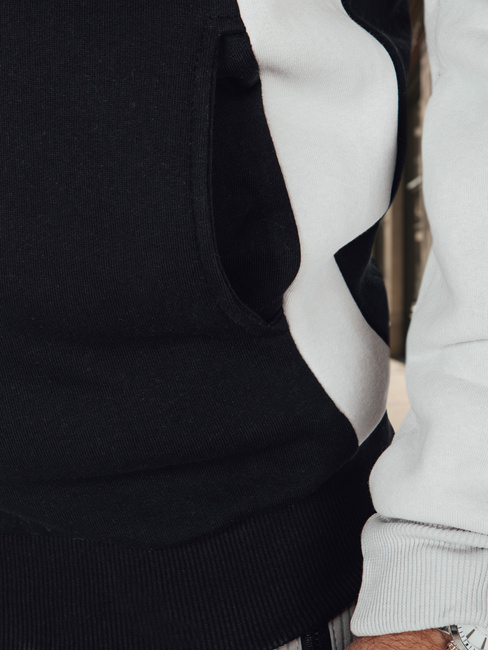 Herren Sweatshirt mit Reißverschluss und Stehkragen schwarz Dstreet BX5909