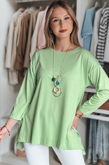 Damen Bluse in Übergröße mit COMFILA-Anhänger hellgrün Dstreet RY2792