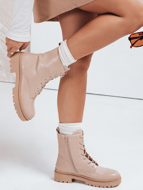 Damen STYLOBOSS Creme Baggerstiefel Dstreet ZY0522