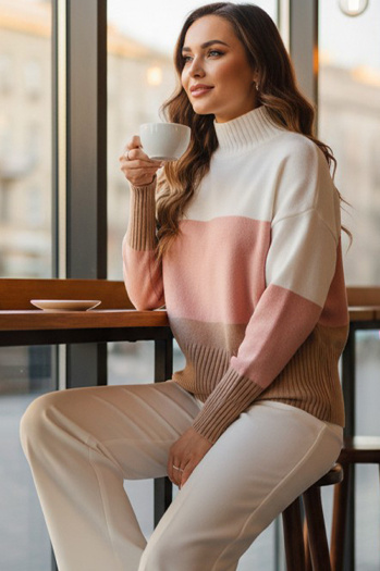 Damen STRIPELO Pullover rosa Dstreet MY2417