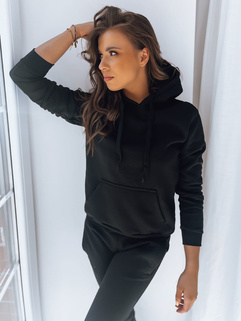 Damen Kapuzenpullover BASIC Schwarz Dstreet BY0158z_1