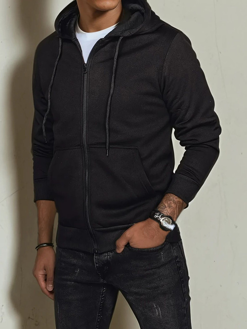 Herren Sweatshirt mit Reißverschluss Farbe Schwarz DSTREET BX5644