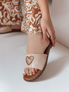 Damen Herz Flip-Flops LOVEMISS beige Dstreet ZY0771
