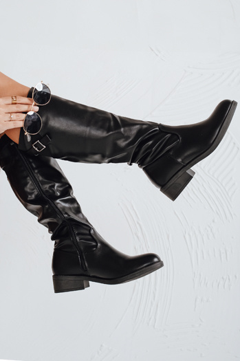 Damen schwarze Stiefel Dstreet ZY1087