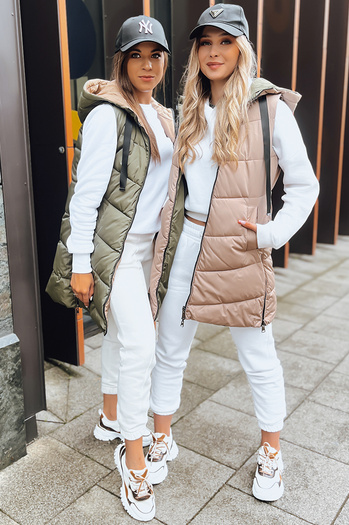 Damen Wendeweste ONADE Farbe Camel DSTREET TY3726