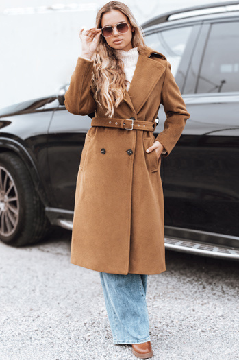 Damen Wintermantel klassisch Trench braun Dstreet NY0761