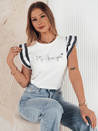 Damen T-shirt mit Aufdruck AMOURI Farbe Weiß DSTREET RY2414