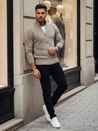 Herren Pullover ohne Knöpfe beige Dstreet WX2228