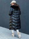 Damen gesteppte CRYSTAL Winterjacke mit Kapuze schwarz Dstreet TY4502