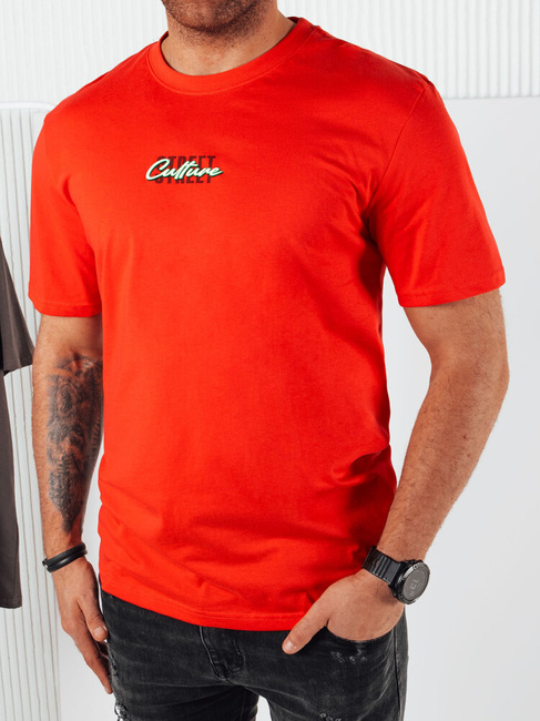 Herren T-shirt mit Aufdruck Farbe Orange DSTREET RX5423