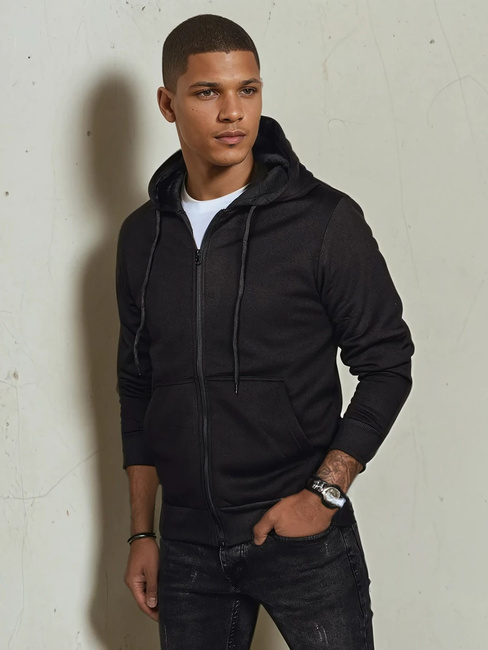 Herren Sweatshirt mit Reißverschluss Farbe Schwarz DSTREET BX5644
