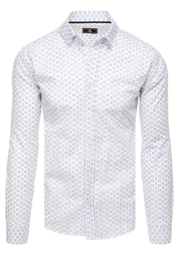 Herren Gemustertes Hemd Farbe Weiß DSTREET DX2436