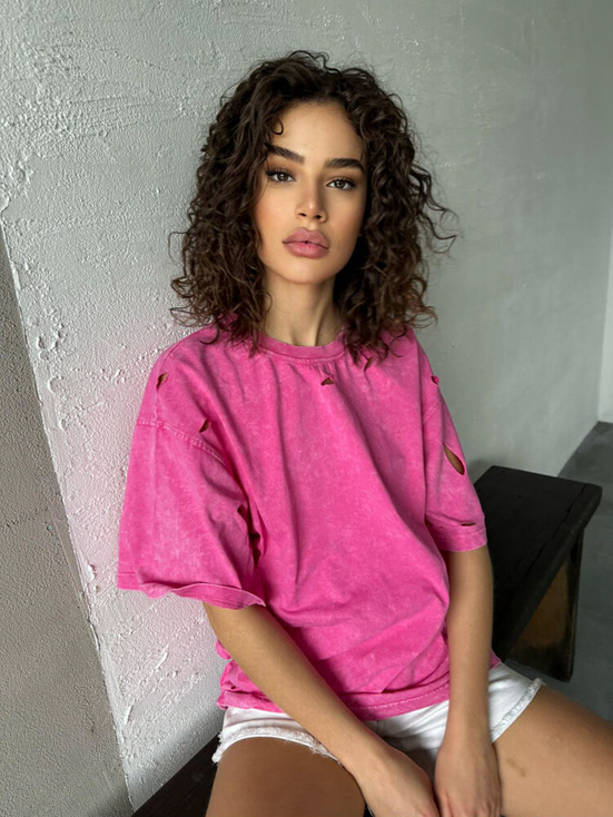 Damen-T-Shirt AYUBAS rosa Dstreet RY2638