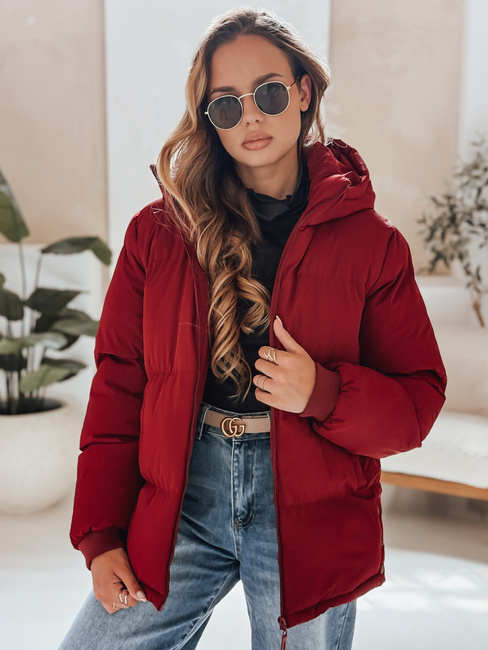 MISSFROST Damen Steppjacke mit Kapuze kastanienbraun Dstreet TY4960