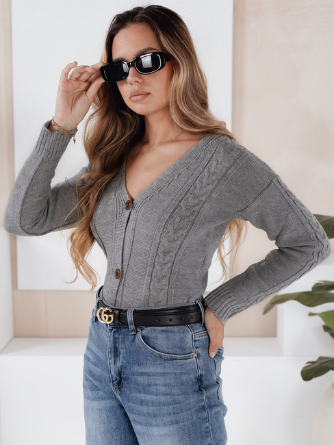 Damen Strickjacke MELANIA Farbe Hellgrau DSTREET MY1654