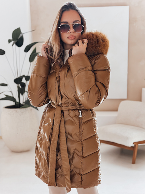 Damen Winterjacke CASSERIE gesteppt mit Kapuze Kaffee Dstreet TY4925